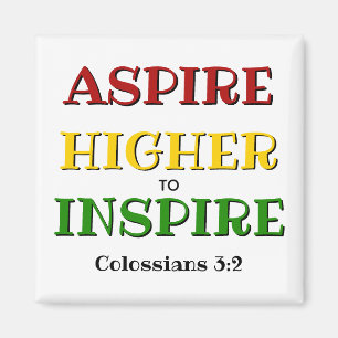 ASPIRE HOGERE INSPIRE Christelijk Magneet