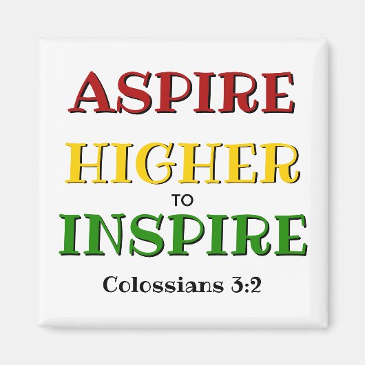 ASPIRE HOGERE INSPIRE Christelijk Magneet (Voorkant)