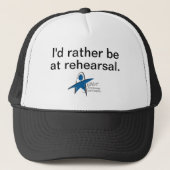 Aspire "I'd rather be at rehearsal" Trucker Hat Trucker Pet (Voorkant)
