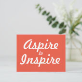 Aspire Inspire Motivatie Briefkaart (Staand voorkant)