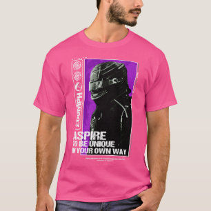 Aspire Motivatie F1-bestuurdersontwerp T-shirt