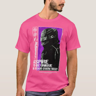 Aspire Motivatie F1-bestuurdersontwerp T-shirt