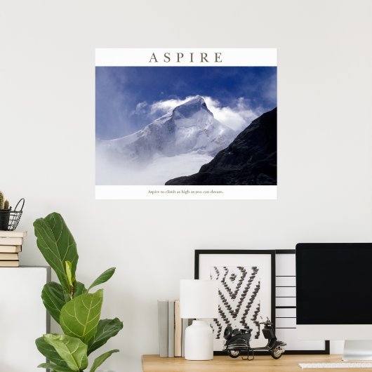 Aspire - Mt Aspiring Poster (Thuiskantoor)