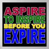 Aspire naar Inspire voordat u het Poster verlaat (Voorkant)