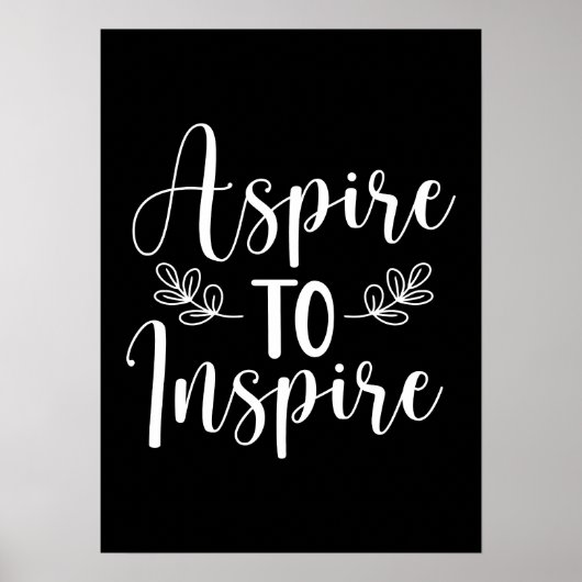 Aspire to Inspire - Gym, Hustle, Succes Poster (Voorkant)