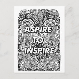 ASPIRE TO INSPIRE - Positieve Verklaring Quote Briefkaart