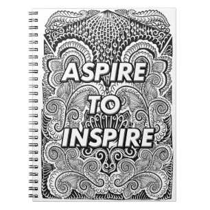 ASPIRE TO INSPIRE - Positieve Verklaring Quote Notitieboek