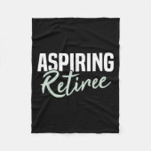 Aspirerend pensioen Grappig pensioen cadeau Fleece Deken (Voorkant)