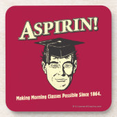 Aspirin: maak de ochtend klasse mogelijk onderzetter (Voorkant)
