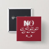 aspirinegevoeligheid/allergie vierkante button 5,1 cm (Voorkant /achterkant)