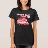 Aspiring Food Truck Chef Catering Een man kan drom T-shirt (Voorkant)