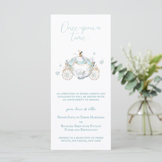 Asprincesesprookjeskoets Menu (Staand voorkant)