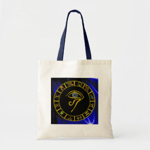 ASRAL HORUS EYE, BLUE TALISMAN/Astrology Chart Tote Bag