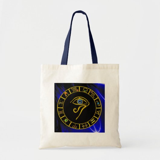 ASRAL HORUS EYE, BLUE TALISMAN/Astrology Chart Tote Bag (Voorkant)