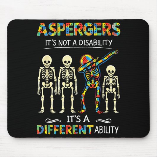 ASS Asperger is Niet een Beperking een Ander Muismat (Voorkant)
