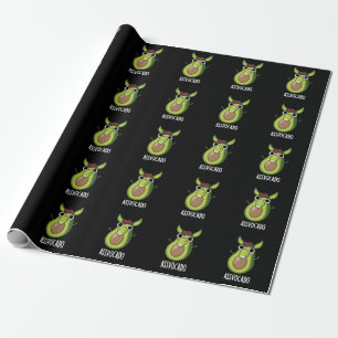Ass-vocado Grappige Avocado Pun Donker BG Cadeaupapier