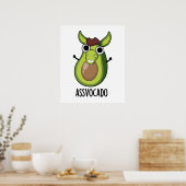 Ass-vocado grappige avocado woordspeling poster (Keuken)
