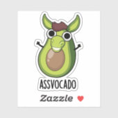 Ass-vocado grappige avocado woordspeling sticker (Vel)