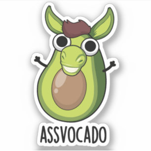 Ass-vocado grappige avocado woordspeling sticker