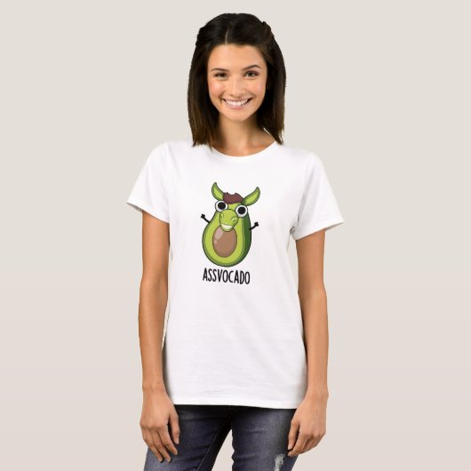 Ass-vocado grappige avocado woordspeling t-shirt (Voorkant volledig)