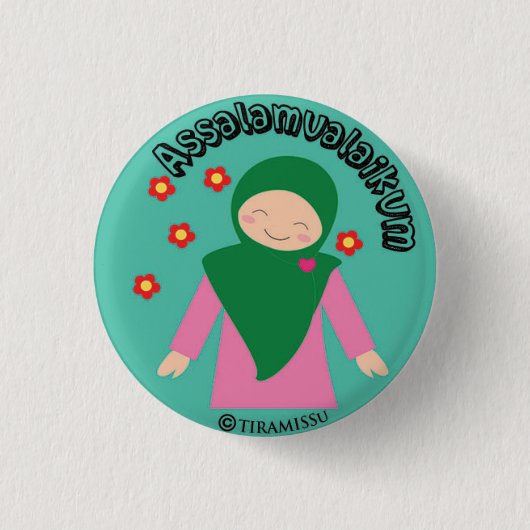 Assalamualaikum Ronde Button 3,2 Cm (Voorkant)