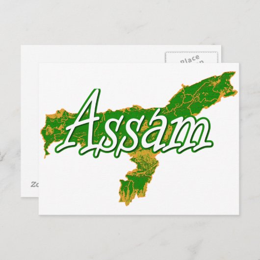Assam Briefkaart (Voorkant / Achterkant)