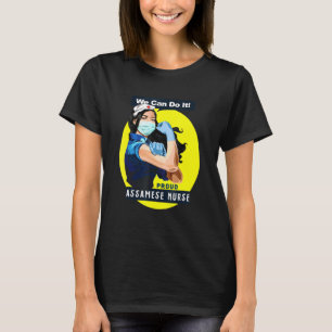Assamese Proud Frontline Worker Rosie Riveter Nurs T-shirt