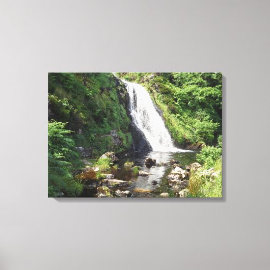 Assaranca Waterfall, Ierland Canvas Afdruk (Voorkant)