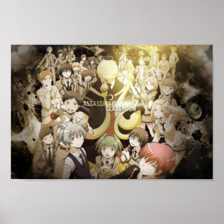 Assassering klaslokaal Koro Sensei oude pagina mem Poster