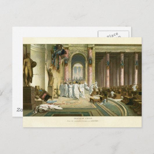 Assassering van Julius Caesar Briefkaart (Voorkant / Achterkant)