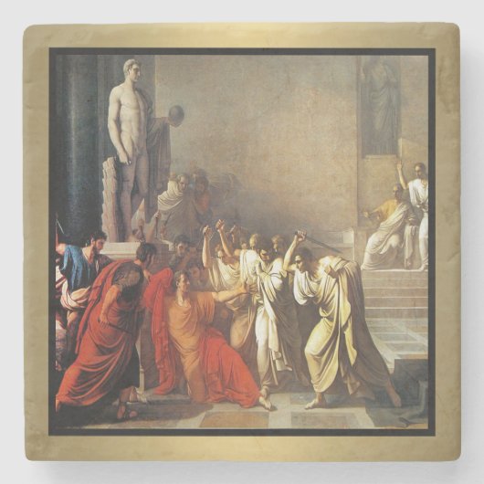 Assassering van Julius Caesar Stenen Onderzetter (Voorkant)