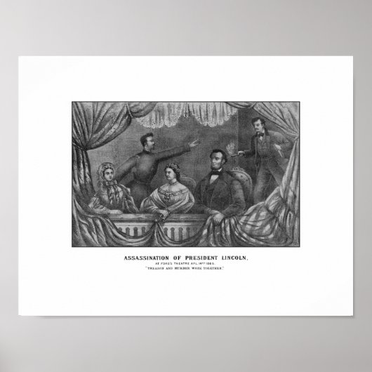 Assassering van President Lincoln Poster (Voorkant)