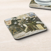 Assassering van "Wild Bill" (W.B. Hickok) van Jack Drankjes Onderzetter (Linkerzijde)