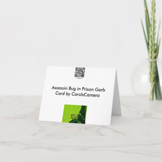 Assassin Bug in de gevangenis Garb Note Kaart (Achterkant)