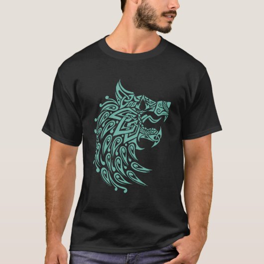 Assassin's Creed Valhalla Geometric Wolf T-shirt (Voorkant)