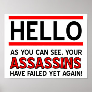 Assassins mislukt Funny Poster