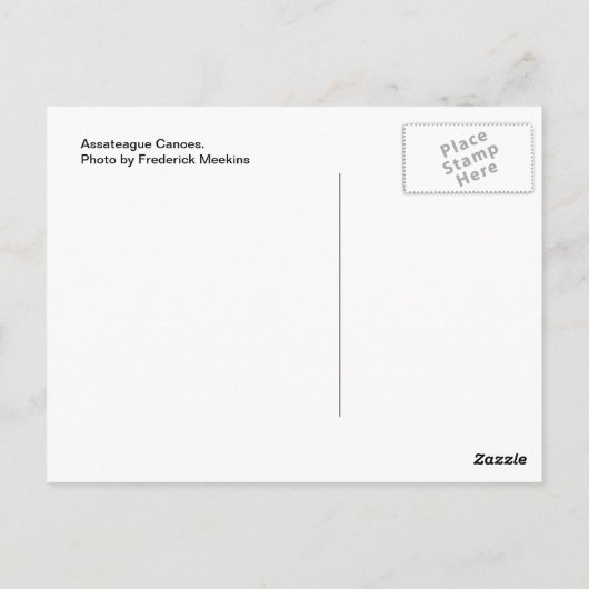 Assateague Canoes Briefkaart (Achterkant)