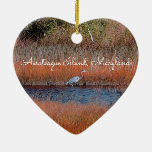 Assateague Heron Ornament
