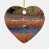 Assateague Heron Ornament (Achterkant)