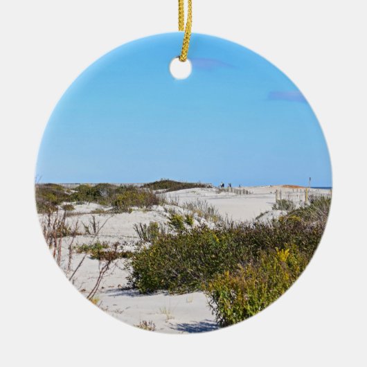 Assateague Island Beach Keramisch Kerstversiering Keramisch Ornament (Voorkant)