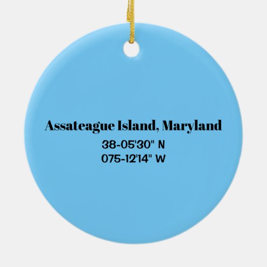 Assateague Island Beach Keramisch Kerstversiering Keramisch Ornament (Achterkant)