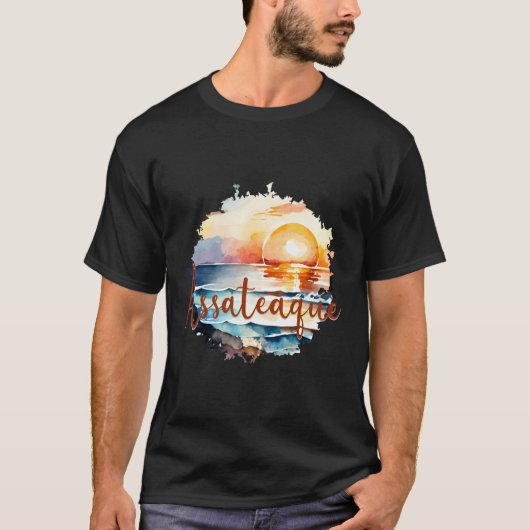 Assateague Island Coastal Sunset Uitzicht T-shirt (Voorkant)