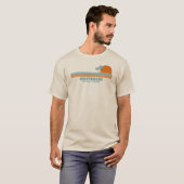 Assateague Island Maryland Virginia Sun Palm Trees T-shirt (Voorkant volledig)