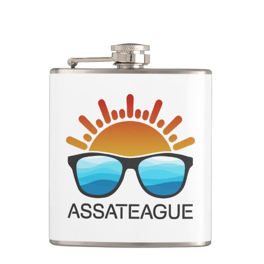 Assateague Island Maryland Virginia Zonnebril Heupfles (Voorkant)