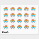 Assateague Island Maryland Virginia Zonnebril Vierkante Sticker (Vel)