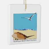 Assateague Island, MD Hoefijzer Crab Seagull Beach Keramisch Ornament (Rechts)