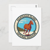 Assateague Island National Seashore Badge Briefkaart (Voorkant / Achterkant)