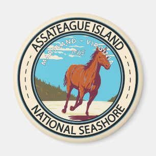 Assateague Island National Seashore Badge Magneet