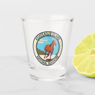 Assateague Island National Seashore Badge Shot Glas