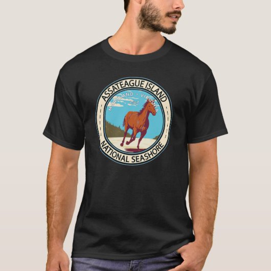 Assateague Island National Seashore Badge T-shirt (Voorkant)